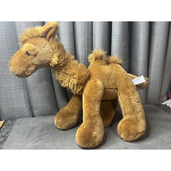 VTG Passport Plush Toy Camel Stuffed Animal Brown Weighted Feet Posable - Picture 5 of 13
